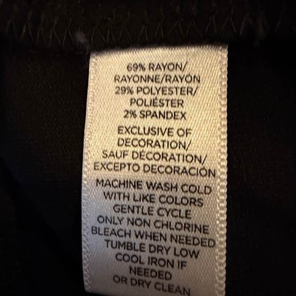 LOFT Black Long Sleeve Top with Embroidered Details - Picture 8 of 8